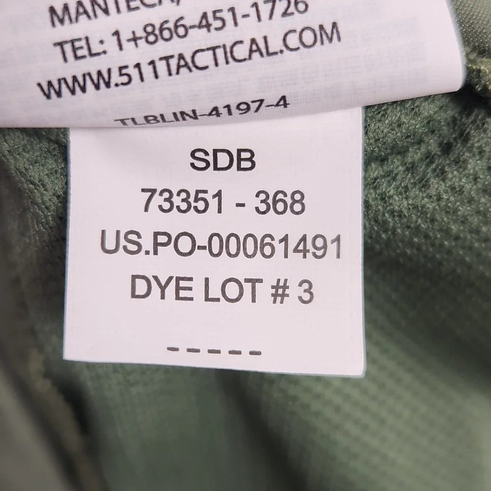 511 Tactical Shorts Mens 33 Green Dart Performance Stretch Utilty 5 Pocket